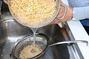 decorticare i fagioli di soia